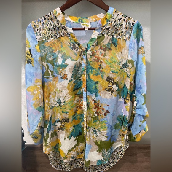 Feather Flower Chiffon Top (OS) (Pack of 6) main image 0